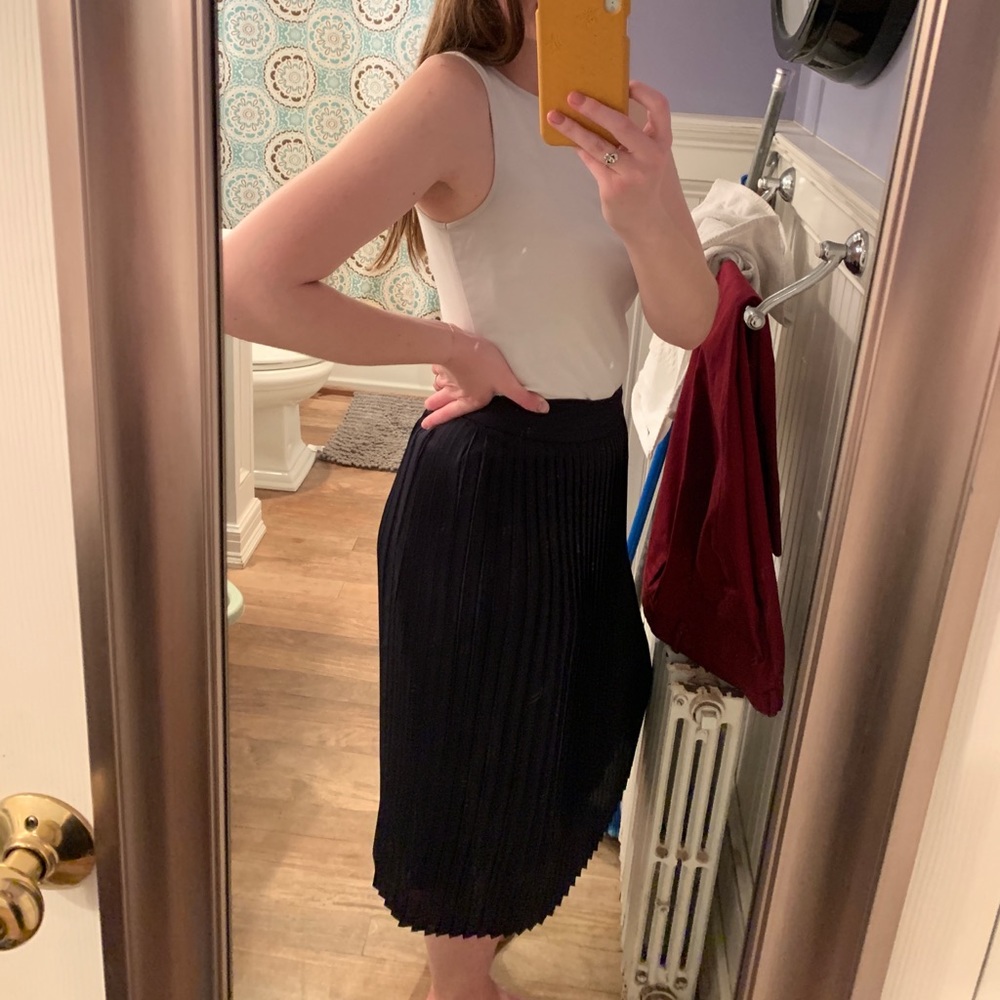 J. Crew factory pleated midi skirt